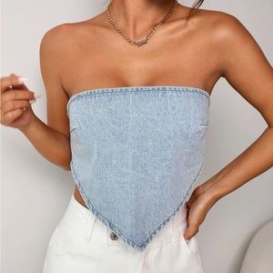 DENIM CROP TOP, DENIM CROP TOP, DENIM, CROP TOP SUMMER